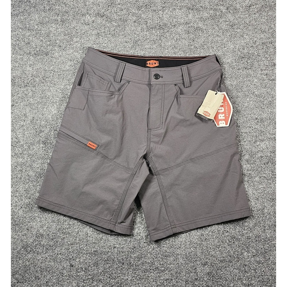 Brunt The Costello Tech Lightweight Shorts Size 31x9 Charcoal